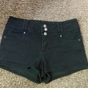 Women's high waist black shorts